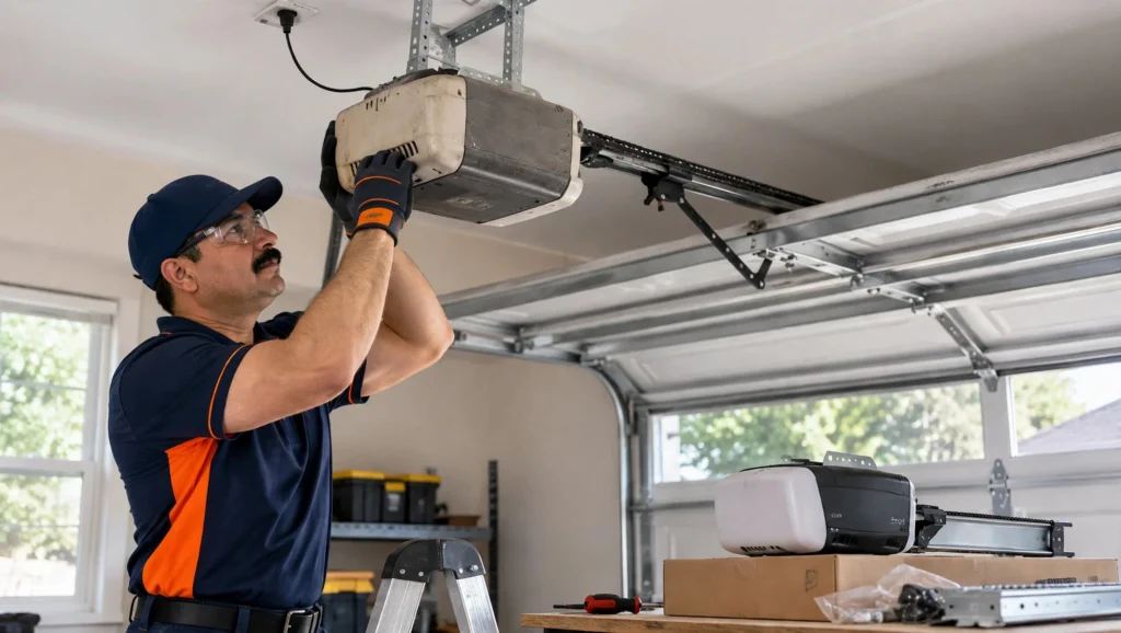 Garage door opener replacement in Sugar Land