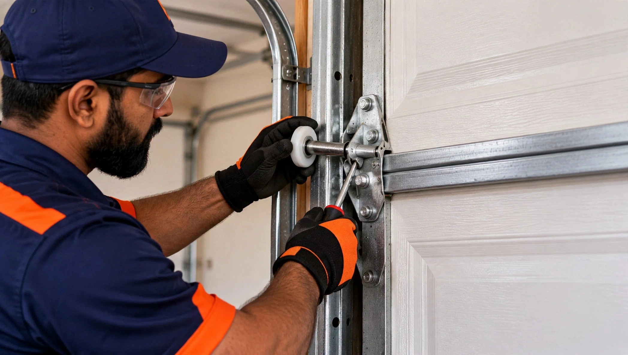 Garage door roller replacement in Sugar Land