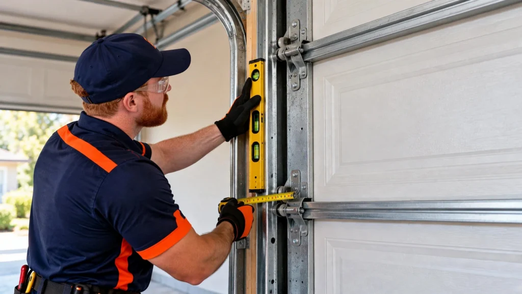 Garage door track measurement in Sugar Land